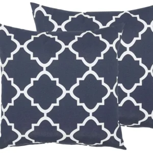 Conjunto de 2 almofadas decorativas de jardim azuis 40 x 40 cm SOFADES em Azul Marinho