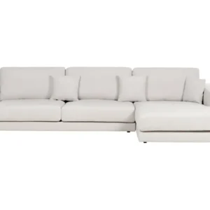 Conjunto de Capas Sofá de canto 4 lugares em tecido branco-creme à esquerda LOFOTEN