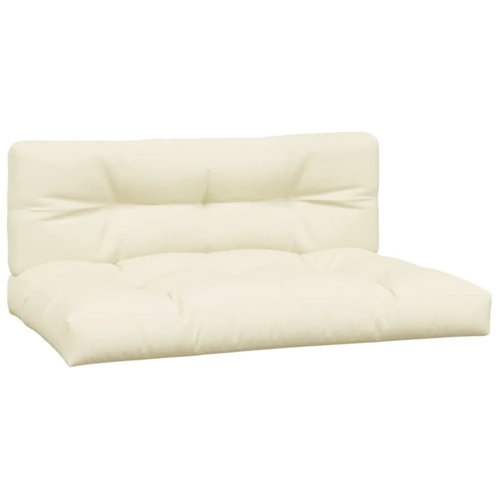 Enchimento de Penas Almofadões de paletes 2 pcs tecido creme
