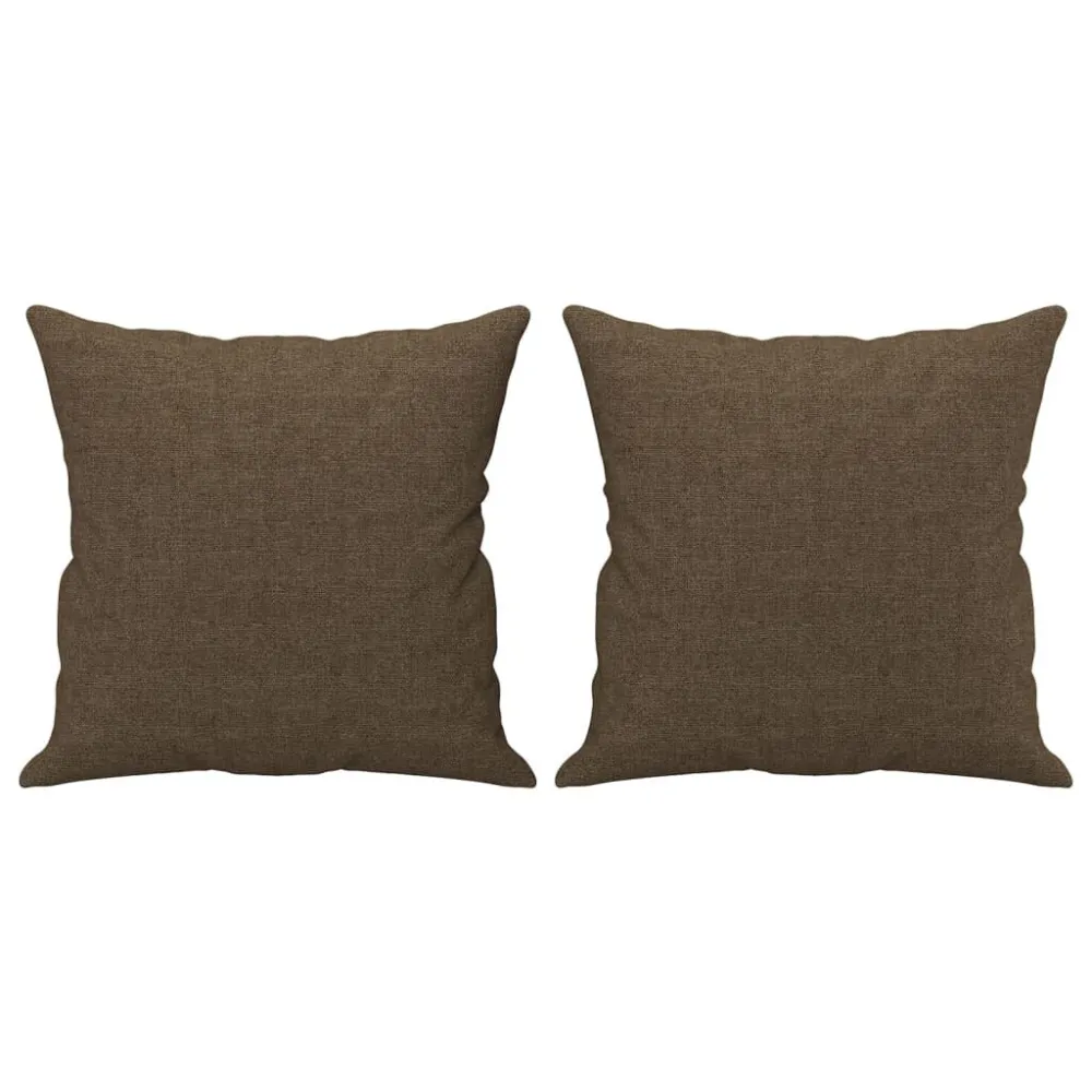 Design Exclusivo Almofadas decorativas 2 pcs 40x40 cm tecido castanho