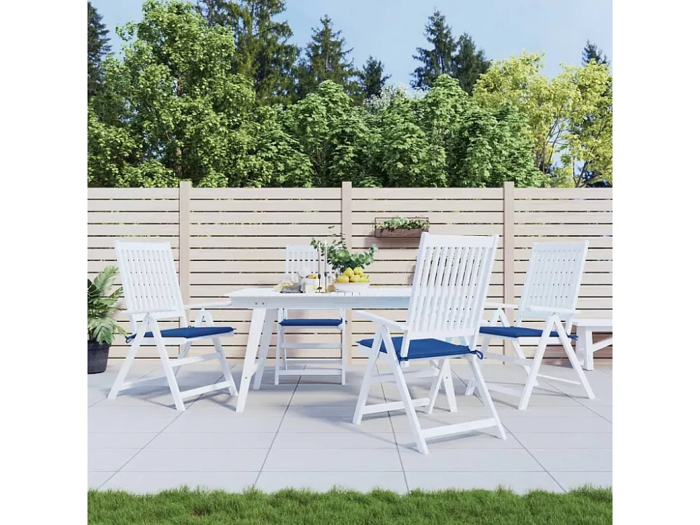 Almofadões para cadeiras jardim 4 pcs 50x50x3 cm oxford azul legítimo PT960106