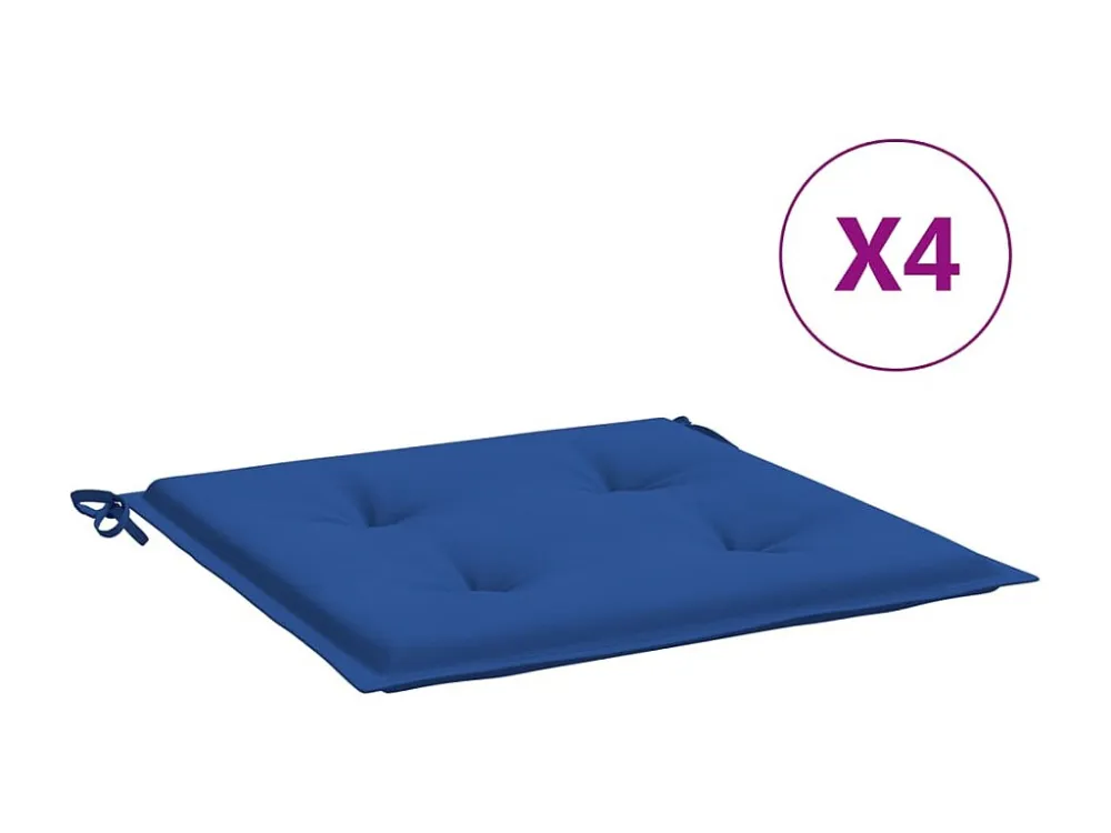 Almofadões para cadeiras jardim 4 pcs 50x50x3 cm oxford azul legítimo PT960106
