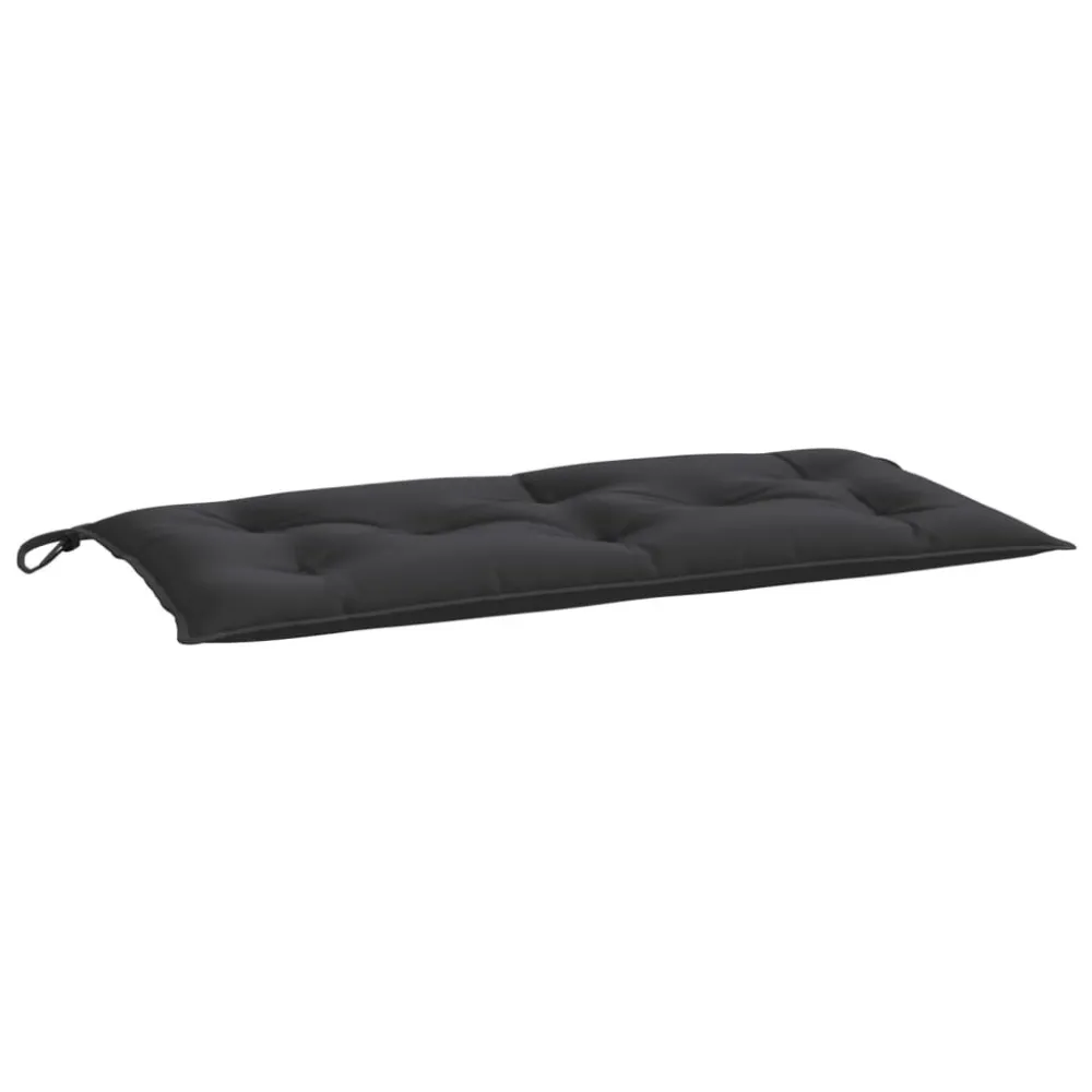 Almofadão para banco de jardim 100x50x7 cm tecido oxford preto com Almofada Inclusa