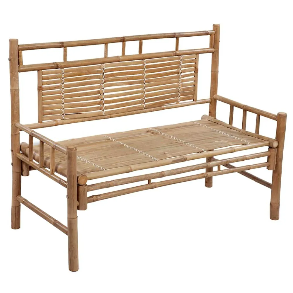Banco de jardim com almofadão 120 cm bambu Dobrável e Portátil