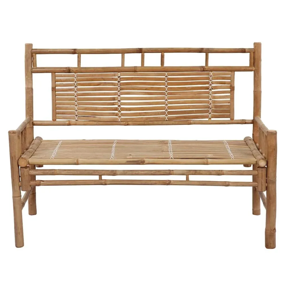 Banco de jardim com almofadão 120 cm bambu Dobrável e Portátil