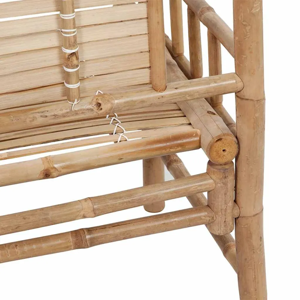Banco de jardim com almofadão 120 cm bambu Dobrável e Portátil