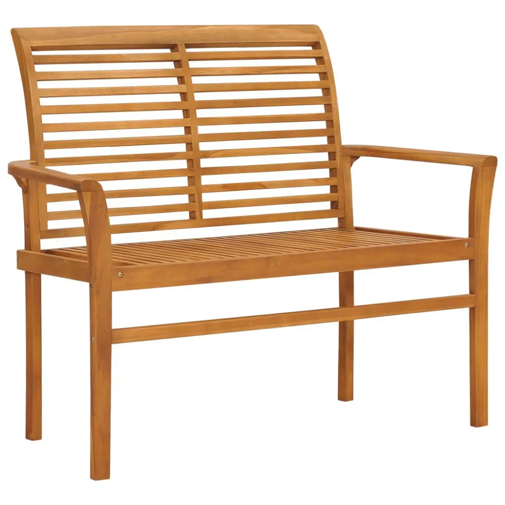 Banco de jardim com almofadão verde radiante 112 cm teca maciç