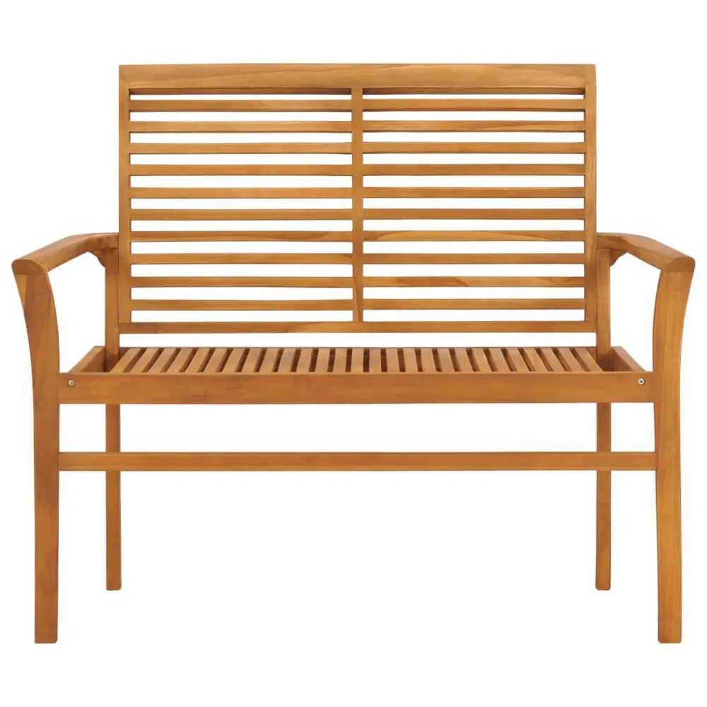 Banco de jardim com almofadão verde radiante 112 cm teca maciç