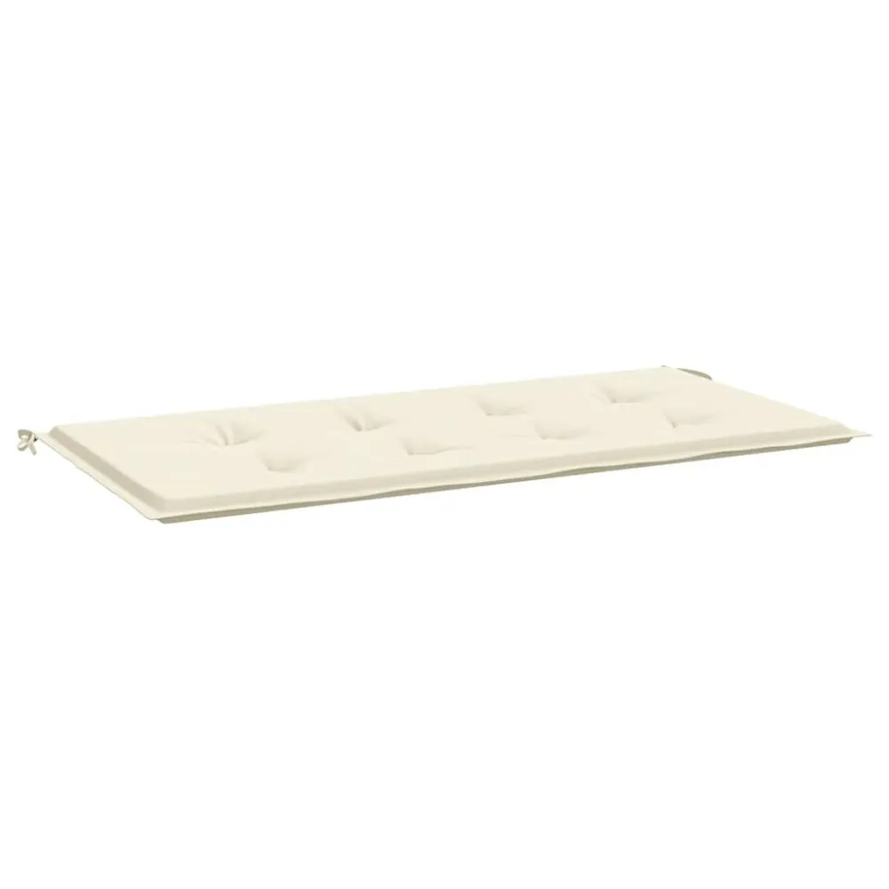 Banco de Madeira para Almofadão para banco de jardim 120x50x3cm tecido oxford creme