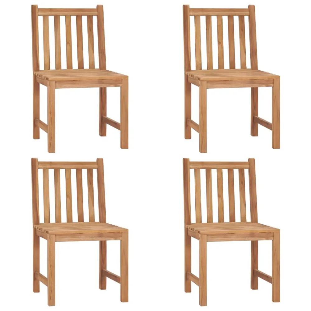 Banco de Madeira para Cadeiras de jardim com almofadões 4 pcs madeira de teca maciç