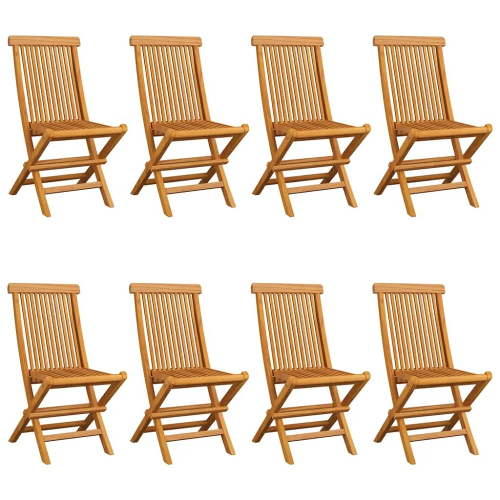 Banco de Madeira para Cadeiras de jardim com almofadões antracite 8 pcs teca maciç