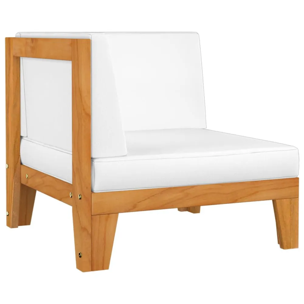 Cadeira de Jardim 6 pcs conjunto lounge de jardim com almofadões acácia maciç