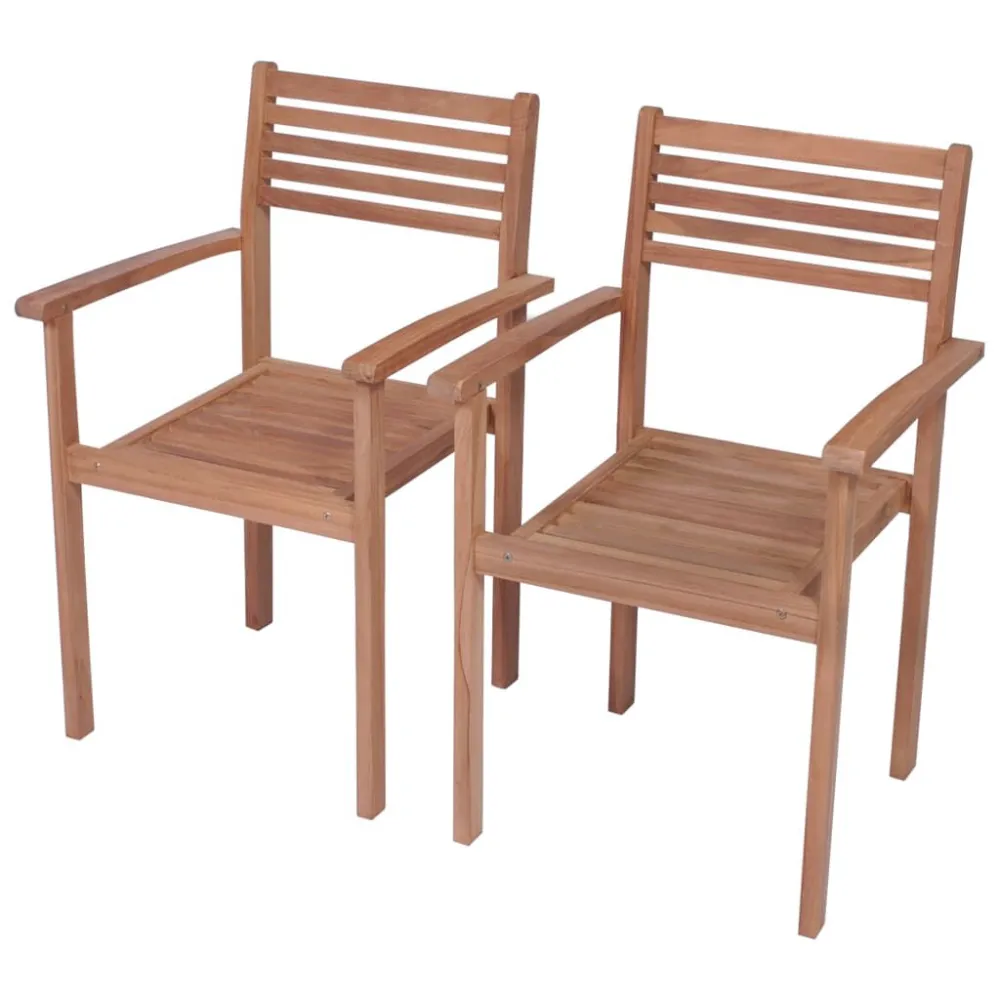 Cadeiras de jardim com almofadões antracite 2 pcs teca maciç | Resistente à Chuva | Confortável