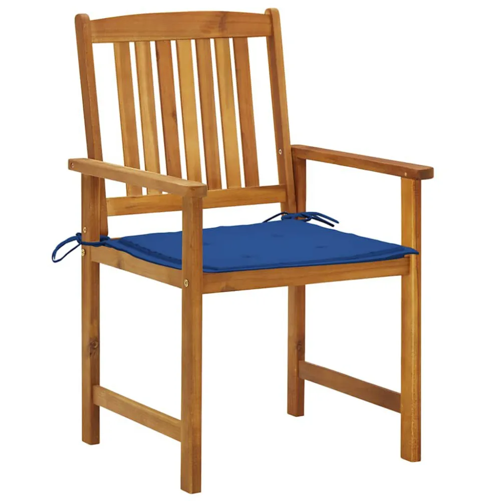 Cadeiras de jardim com almofadões 2 pcs acácia maciç com Revestimento em Textilene