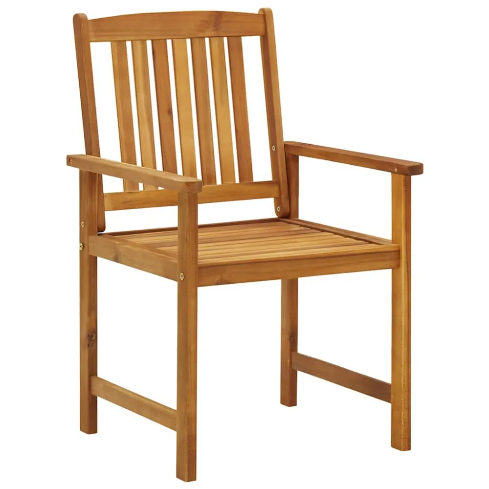Cadeiras de jardim com almofadões 2 pcs acácia maciç com Revestimento em Textilene