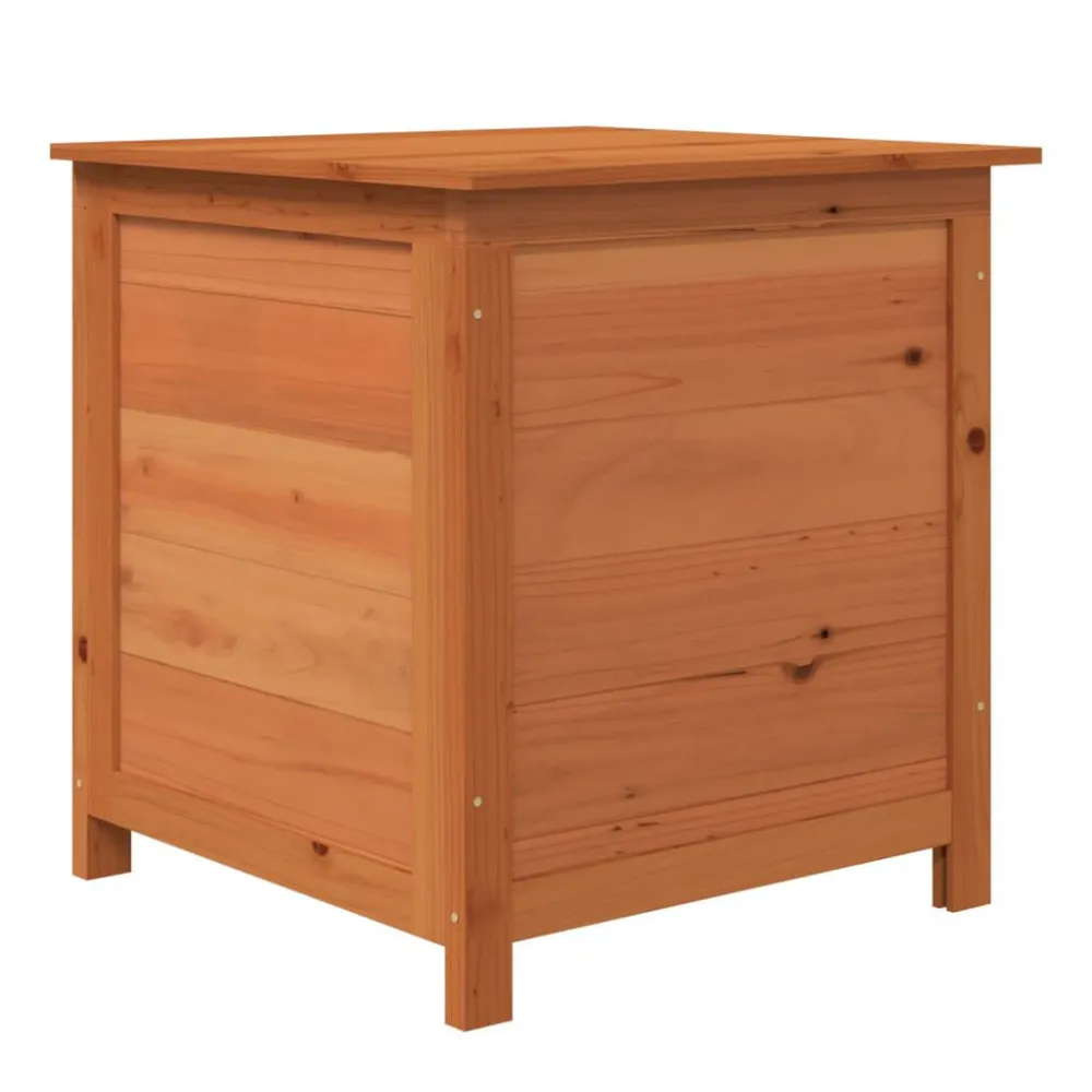 Caixa para almofadões exterior 50x50x56 cm abeto maciço castanho | Resistente à Chuva | Confortável