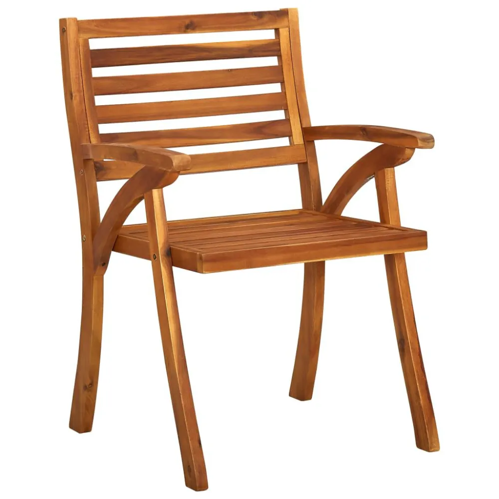Design Ergonômico e Confortável Cadeiras de jantar jardim com almofadões 2 pcs acácia maciç