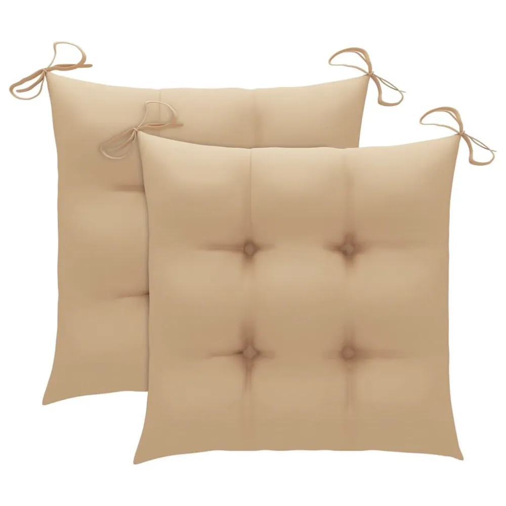 Design Ergonômico e Confortável Cadeiras de jantar jardim com almofadões 2 pcs acácia maciç