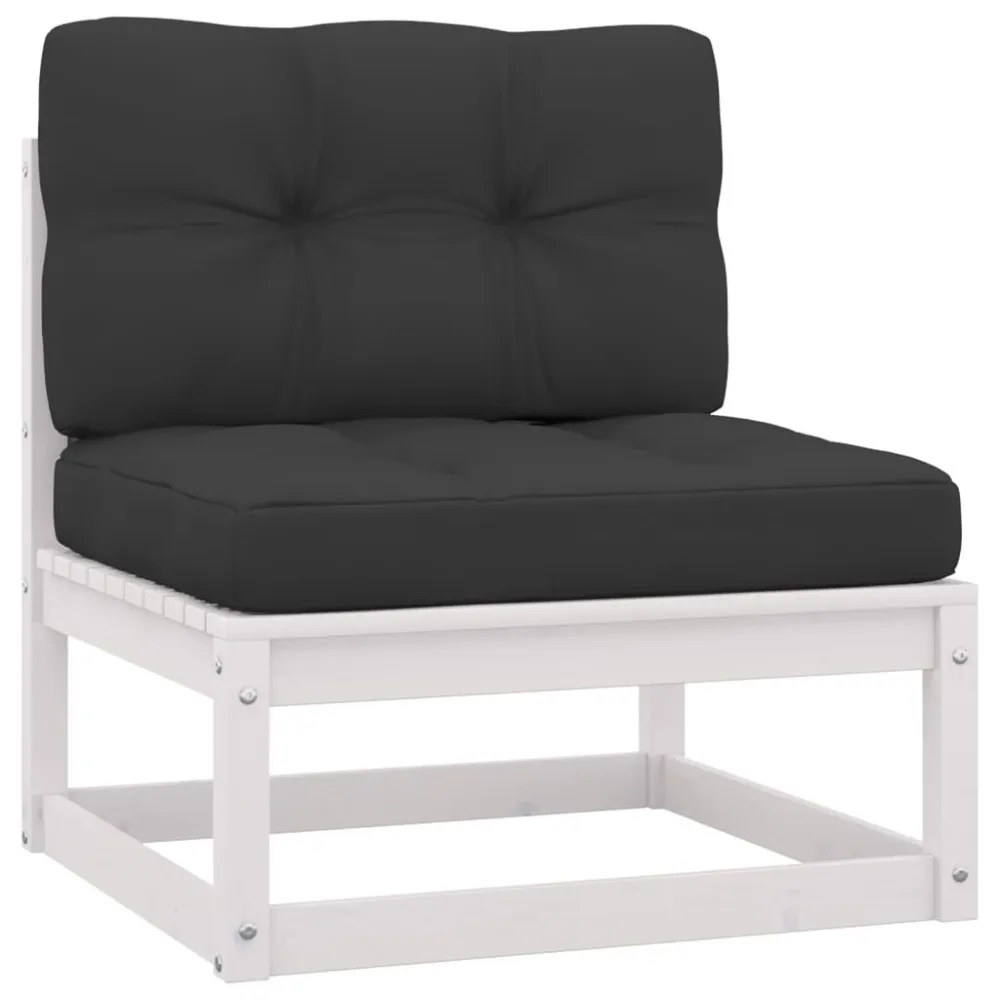 Design Ergonômico e Confortável 4 pcs conjunto lounge de jardim com almofadões pinho maciço