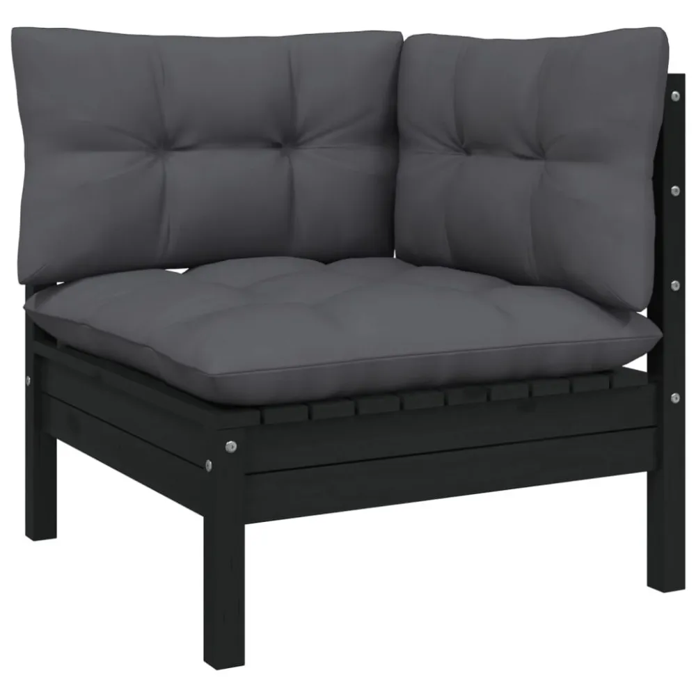 Design Ergonômico e Confortável 8 pcs conjunto lounge de jardim com almofadões pinho maciço