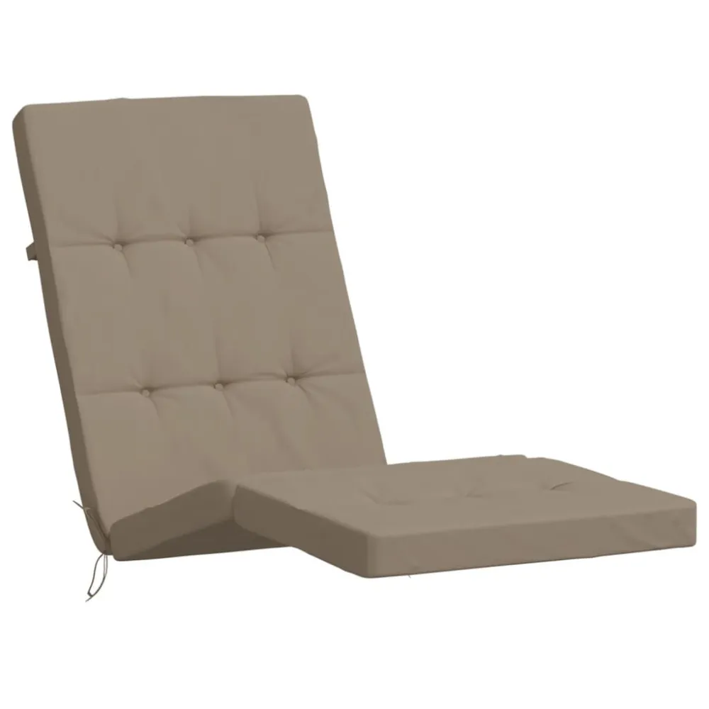 Espreguiçadeira de Exterior Almofadões cadeira terraço 2pcs tecido oxford cinza-acastanhado