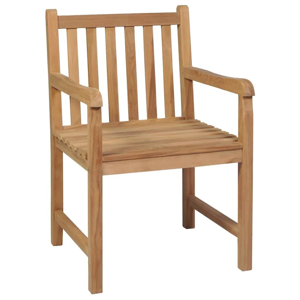 Espreguiçadeira de Exterior Cadeiras de jardim com almofadões pretos 2 pcs teca maciç