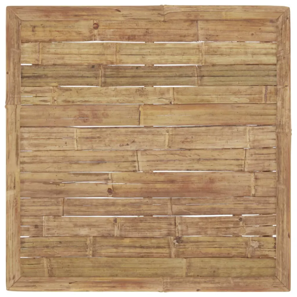 7 pcs conj. lounge jardim em bambu com almofadões cinza-escuro | Resistente à Chuva | Confortável