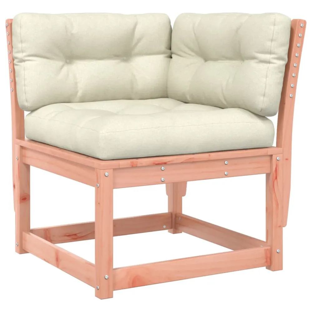 4 pcs conj. lounge jardim com almofadões madeira douglas maciç para Relaxamento ao Ar Livre