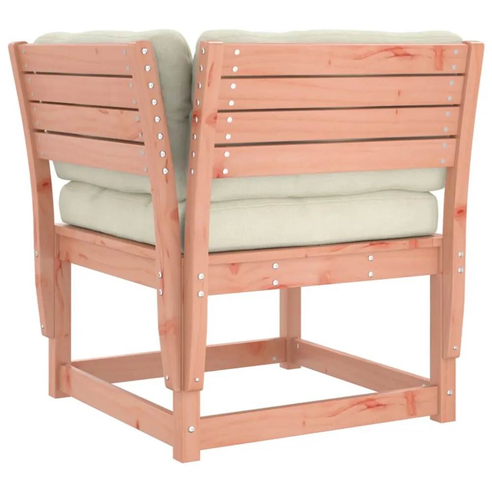 4 pcs conj. lounge jardim com almofadões madeira douglas maciç para Relaxamento ao Ar Livre