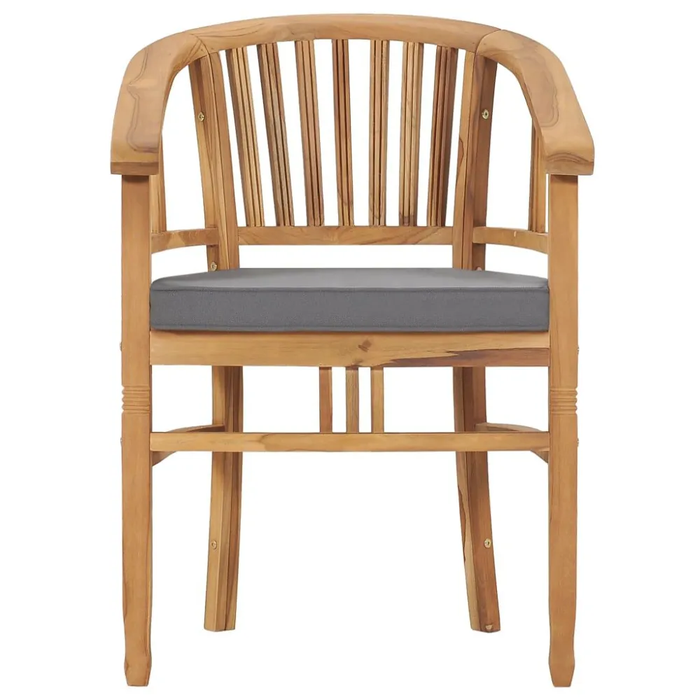 3 pcs conjunto jantar jardim com almofadões madeira teca maciç com Almofada Inclusa