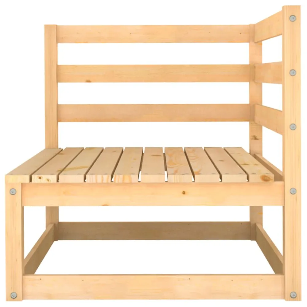 8 pcs conjunto lounge de jardim com almofadões pinho maciço | Montagem Fácil e Rápida