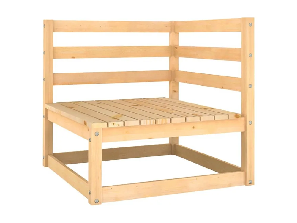 6 peças conjunto lounge de jardim com almofadões pinho maciço para Relaxamento ao Ar Livre