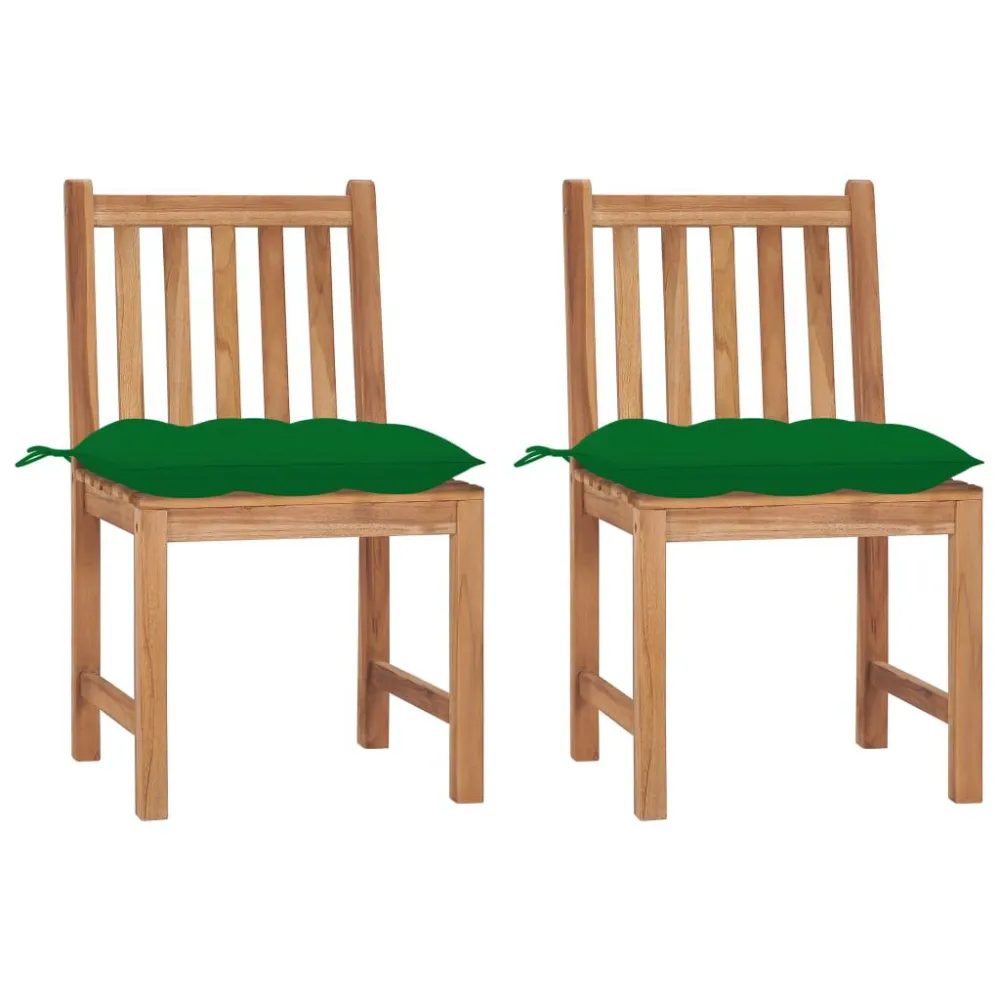 Poltrona de Rattan Cadeiras de jardim com almofadões 2 pcs madeira de teca maciç