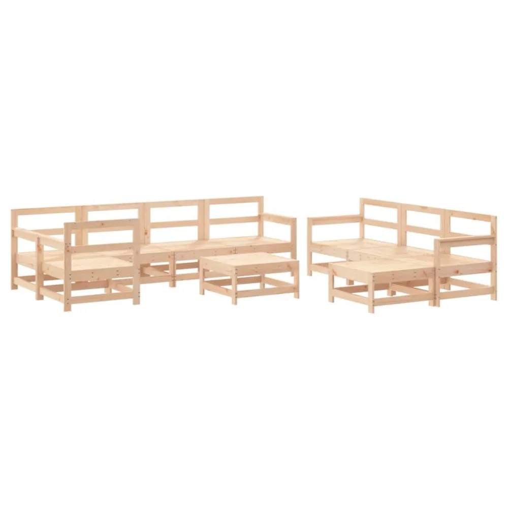 Poltrona de Rattan 10 pcs conjunto lounge jardim com almofadões madeira maciç