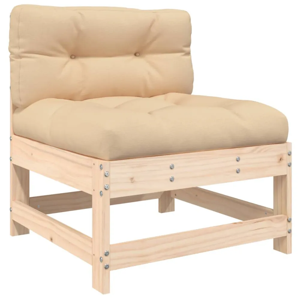 Poltrona de Rattan 10 pcs conjunto lounge jardim com almofadões madeira maciç