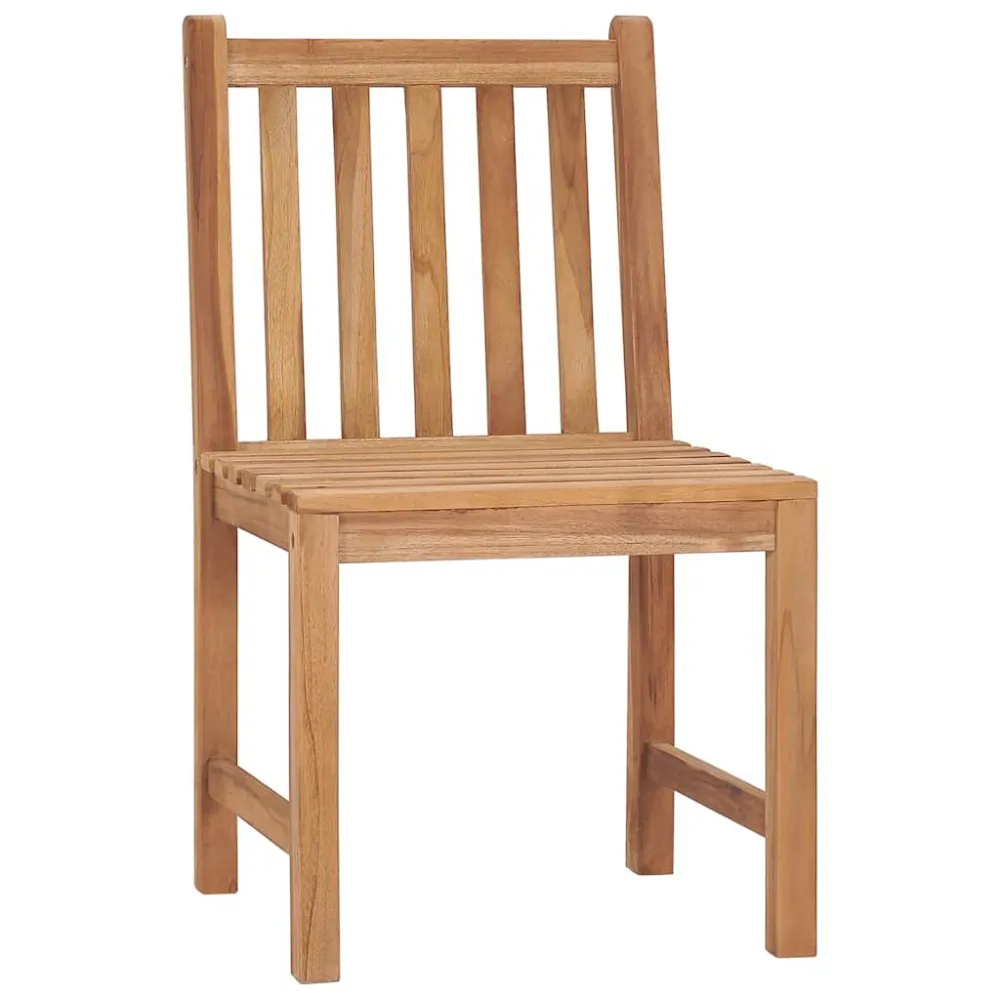 Puf de Exterior Cadeiras de jardim com almofadões 2 pcs teca maciç