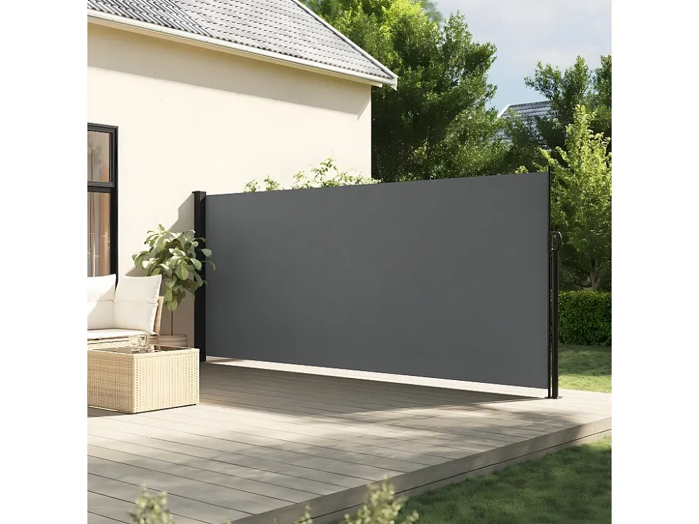 Desplantador de Ervas Daninhas Toldo lateral retrátil 180x500 cm antracite