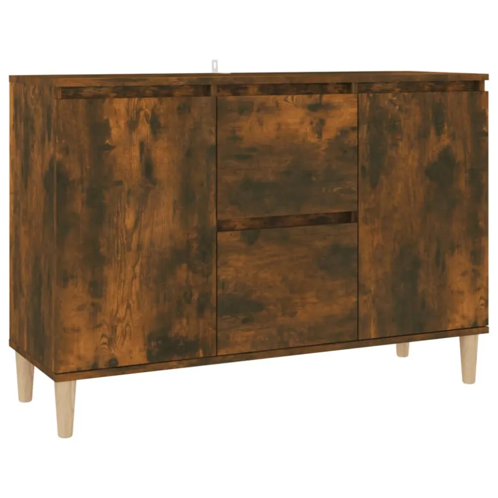 Altura Ajustável Aparador 101x35x70 cm derivados de madeira carvalho fumado