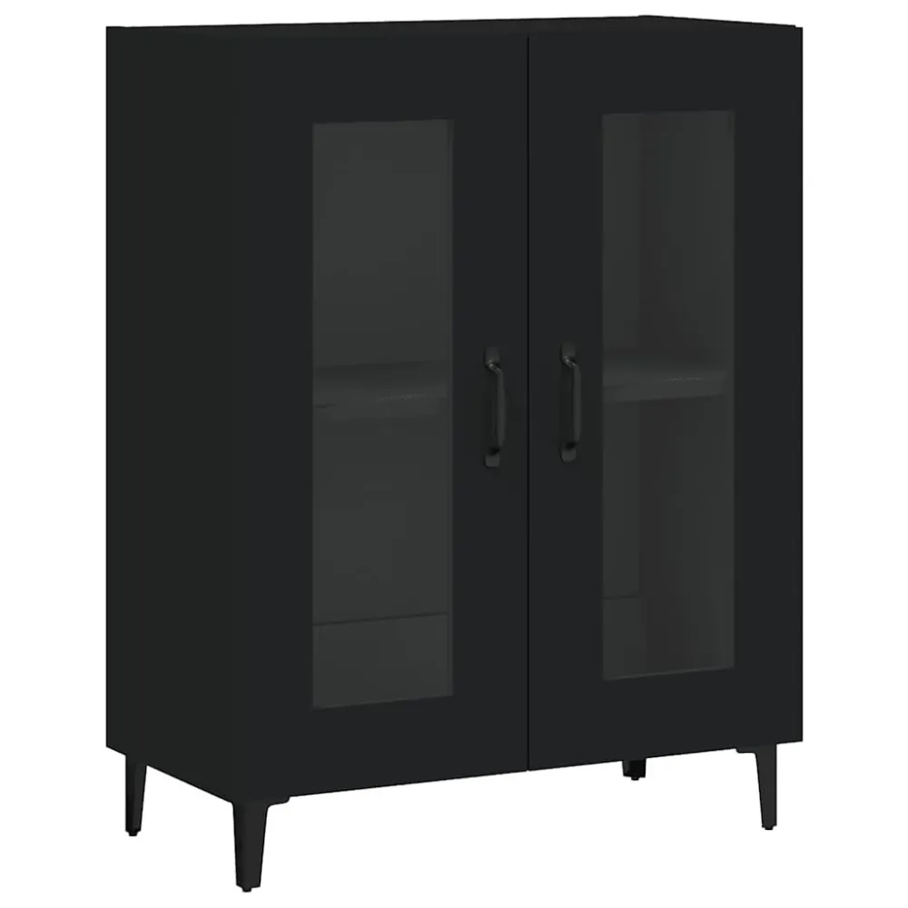 Altura Ajustável Aparador 69,5x34x90 cm derivados de madeira preto