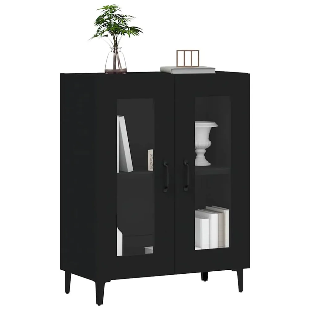 Altura Ajustável Aparador 69,5x34x90 cm derivados de madeira preto