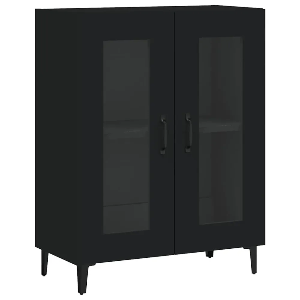 Altura Ajustável Aparador 69,5x34x90 cm derivados de madeira preto