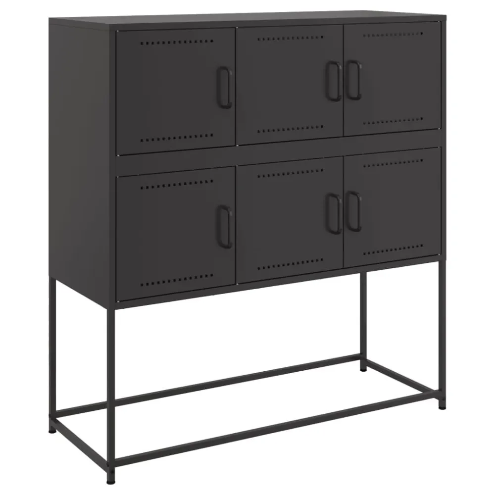 Aparador 100,5x39x107 cm ço preto com Certificação de Seguranç