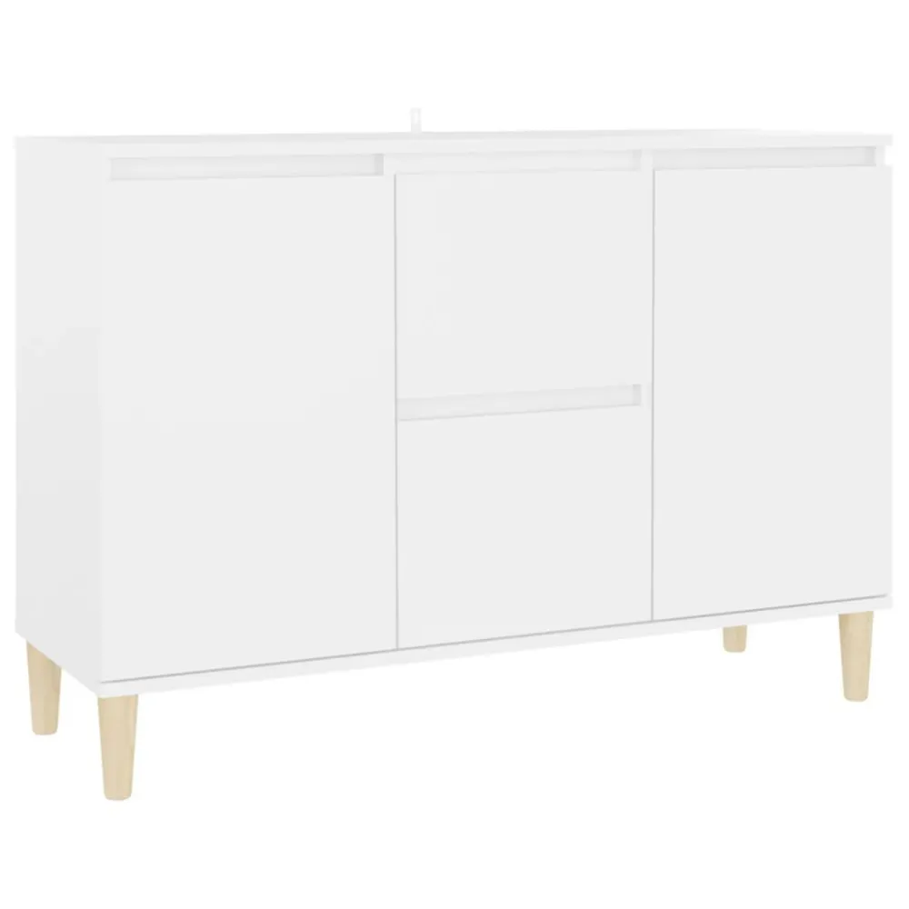 Aparador 101x35x70 cm derivados de madeira branco com Lâmina de Reserva