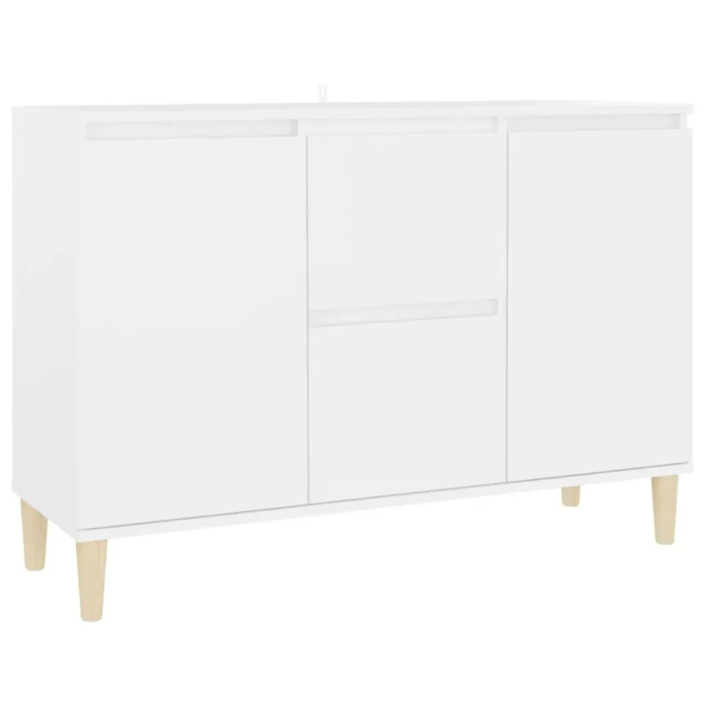 Aparador 101x35x70 cm derivados de madeira branco com Lâmina de Reserva
