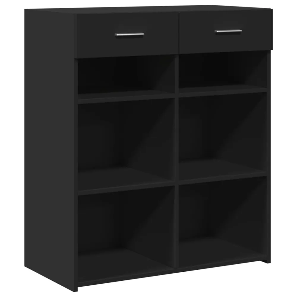 Aparador 80x42,5x93 cm cm derivados de madeira preto para Manutenção Semanal