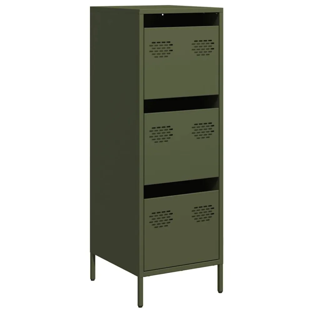 Aparador alongado 39x35x103,5 cm ço verde azeitona