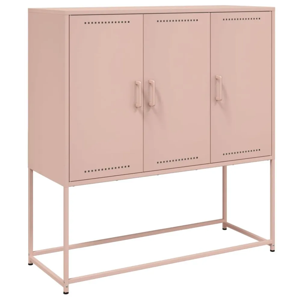 Aparador alto 100,5x39x107 cm ço rosa