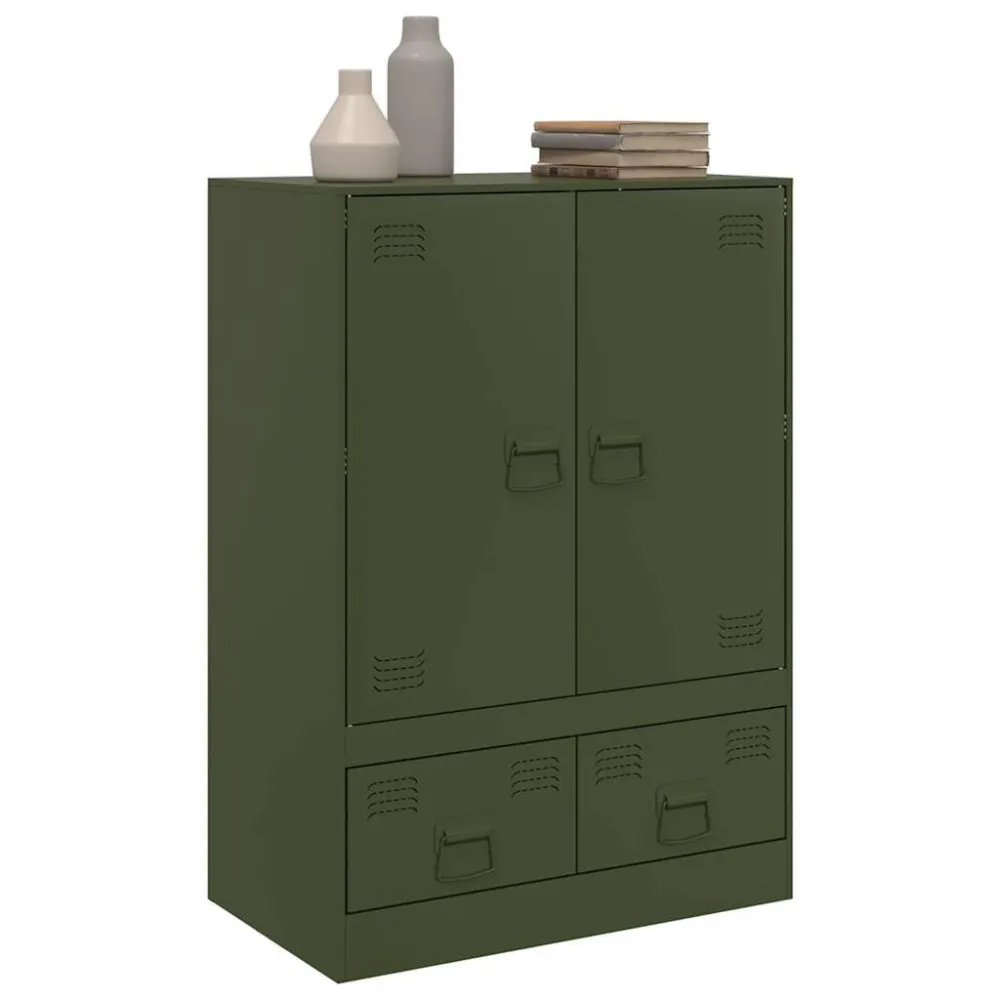 Aparador alto 67x39x95 cm ço verde azeitona