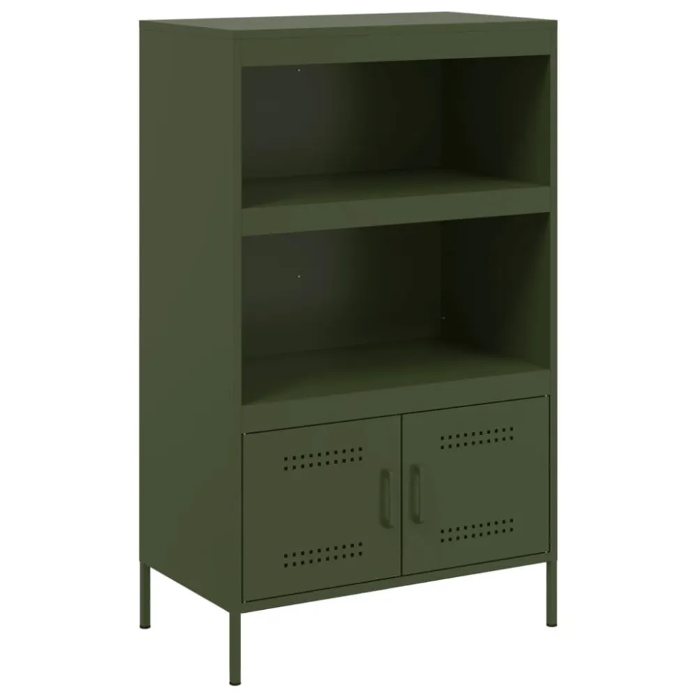 Aparador alto 68x39x113 cm ço verde azeitona
