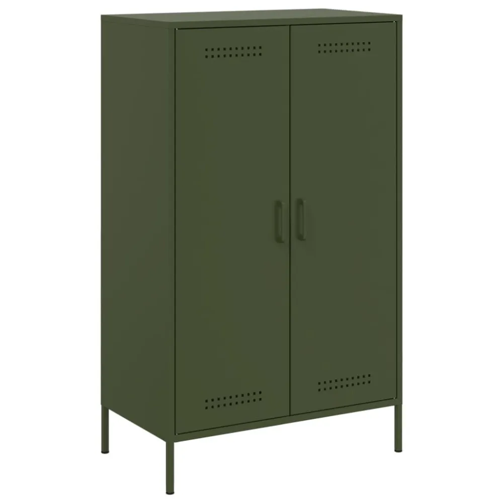 Aparador alto 68x39x113 cm ço verde azeitona